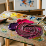 pink and purple colour mixture