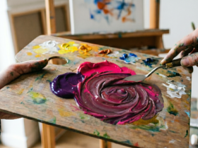 pink and purple colour mixture