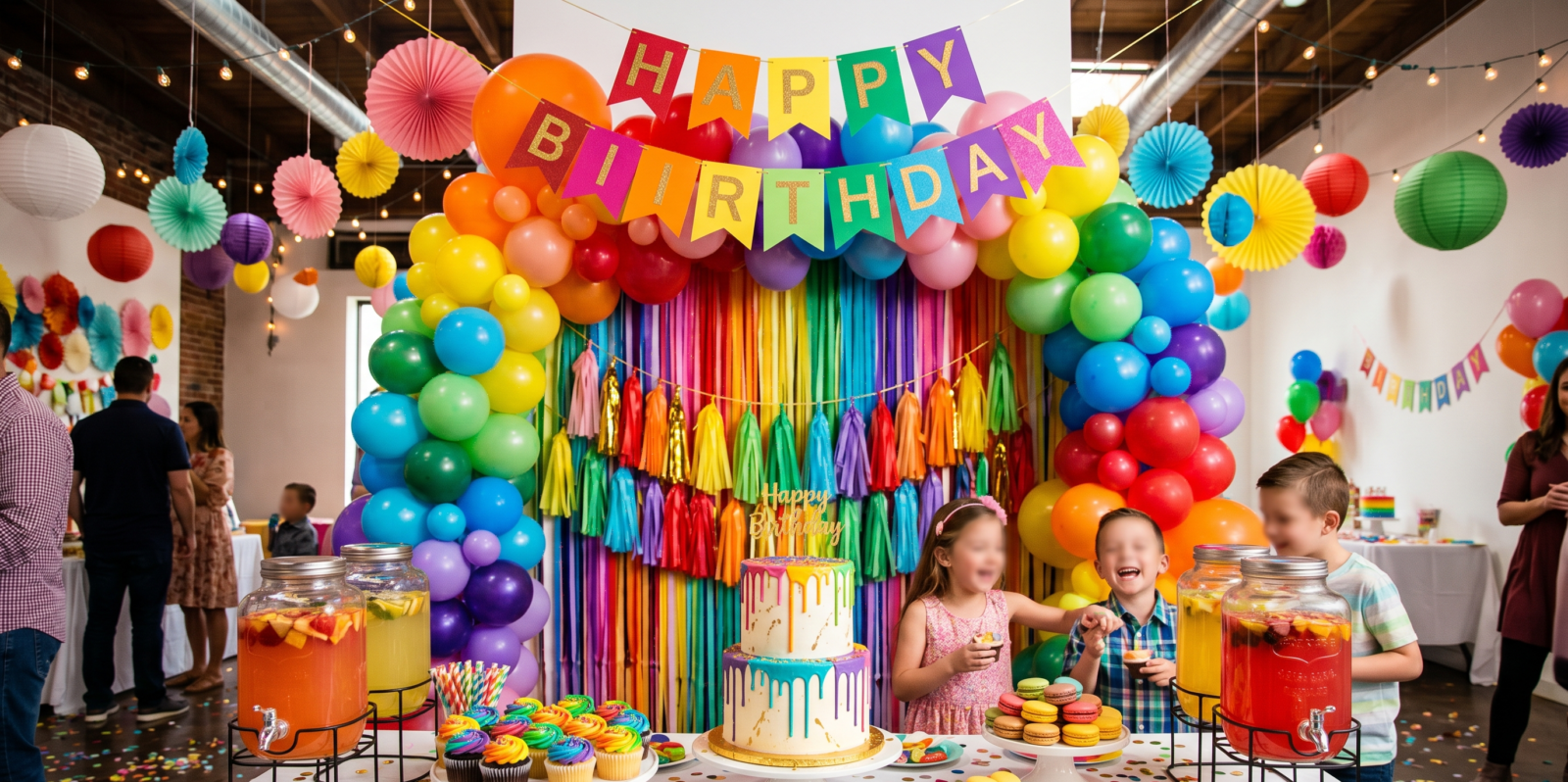colourful birthday party