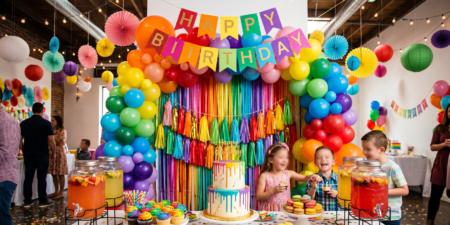 colourful birthday party