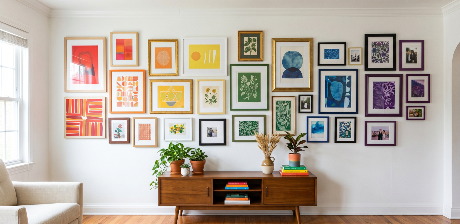 Rainbow Gallery Wall Ideas